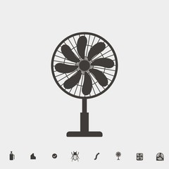 air fan icon vector illustration and symbol for website and graphic design