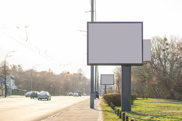Empty billboard along the road