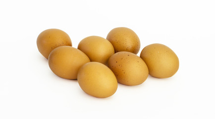 eggs isolated on white background.