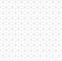 Naklejka premium Seamless hexagonal grid pattern. Vector background hexaganal cube elements. Modern grey simple grid.