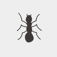 ant insect icon vector illustration and symbol for website and graphic design