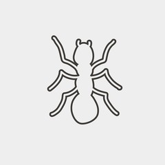 ant insect icon vector illustration and symbol for website and graphic design