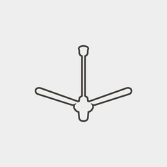 ceiling fan icon vector illustration and symbol for website and graphic design