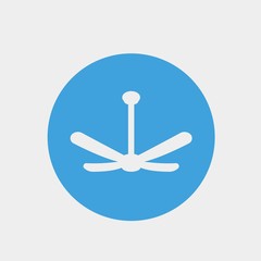 ceiling fan icon vector illustration and symbol for website and graphic design