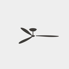 ceiling fan icon vector illustration and symbol for website and graphic design