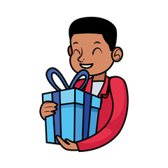 young father with gift character