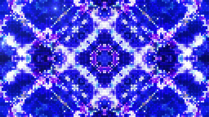 kaleidoscope illumination light line neon glitter disco abstract  3D illustration background.