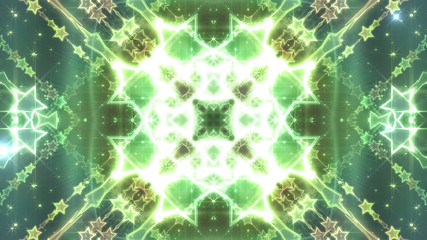 kaleidoscope illumination light line neon glitter disco abstract  3D illustration background.