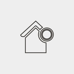 home icon vector illustration and symbol for website and graphic design