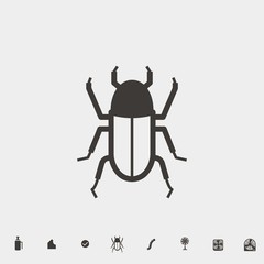 insect bug icon vector illustration and symbol for website and graphic design