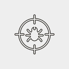 insect target icon vector illustration and symbol for website and graphic design