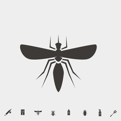 mosquito icon vector illustration and symbol for website and graphic design