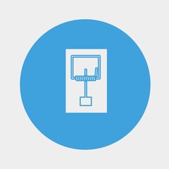 mouse trap icon vector illustration and symbol for website and graphic design