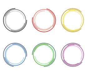 Circle pattern with different colours.