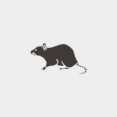 rat icon vector illustration and symbol for website and graphic design