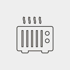 toaster icon vector illustration and symbol for website and graphic design