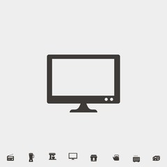 tv monitor icon vector illustration and symbol for website and graphic design