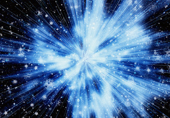 flying bright cold rays in space stars backgrounds