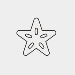 carambola icon vector illustration and symbol for website and graphic design