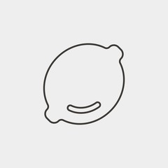Obraz premium lemon icon vector illustration and symbol for website and graphic design