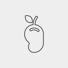 Obraz premium mango icon vector illustration and symbol for website and graphic design