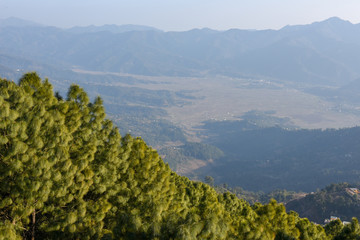 Landscape of the mountains near Tansen on Nepal
