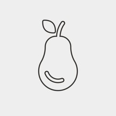 pear fruit icon vector illustration and symbol for website and graphic design