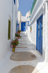 Amorgos island traditional colorful streets