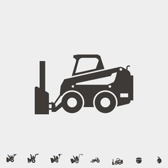 snow blow truck icon vector illustration and symbol for website and graphic design