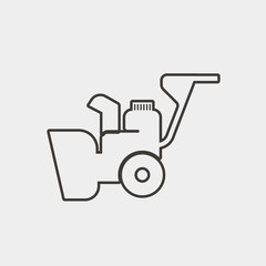 snow blow truck icon vector illustration and symbol for website and graphic design