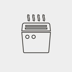 toaster iron icon vector illustration and symbol for website and graphic design