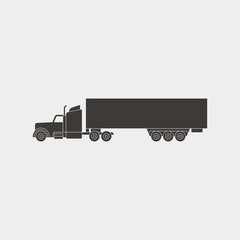 truck and trailor icon vector illustration and symbol for website and graphic design