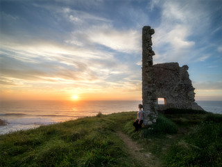 Atardecer junto al mar