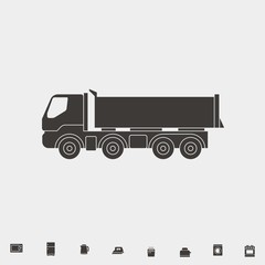 truck icon vector illustration and symbol for website and graphic design