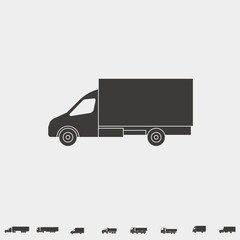 van icon vector illustration and symbol for website and graphic design