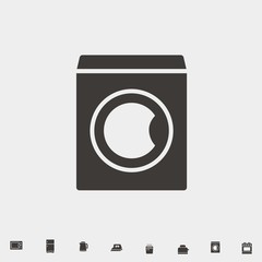 washing machine icon vector illustration and symbol for website and graphic design