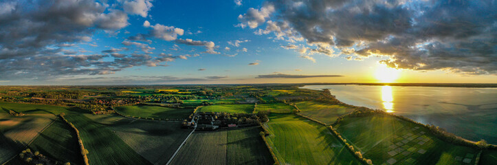 Panorama Luftaufnahme der Eckernfoerder Bucht