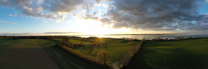 Panorama aufnähme der eckernförder Bucht in Schleswig-Holstein