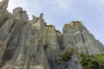 Nature is a great builder.  Beauty of North Island. Putangirua Pinnacles. New Zealand