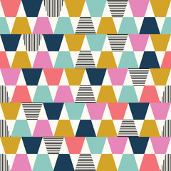 Stacked geometric shapes with striped pattern fills. Great for stationary, home decor, gift, products, backgrounds.