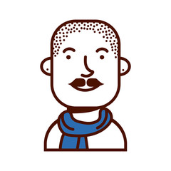 young man with mustache avatar character