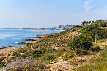 Obraz premium Dehesa de Campoamor,view from Cabo Roig beach. Spain