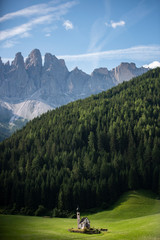Fototapeta na wymiar Dolomites Mounrains in Val di Funes, Italy