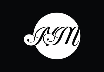 Initial Monogram Letter N M Logo Design Vector Template. NM Letter Logo Design