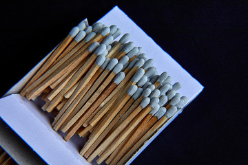 Grey match-box in open shape, place in isolated background.