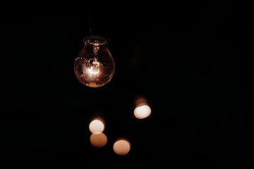 the lamp on in the dark