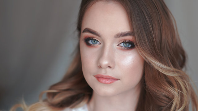 Beautiful 16 year old girl with beautiful makeup.