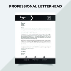 Professional black letterhead template
