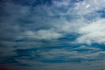 Plerin, Brittany, France - September 21 2019: Cloudy Sky in the coast of Plerin