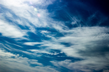 Plerin, Brittany, France - September 21 2019: Cloudy Sky in the coast of Plerin